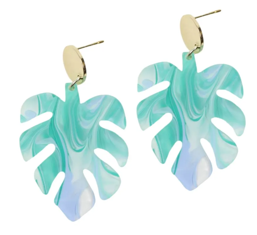 Turquoise Waters Palm Earring sold by Bourbon and Bowties