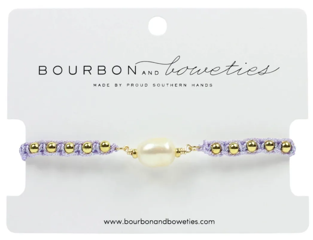 Seaside Adjustable Bracelet - Lavender sold by Bourbon and Bowties