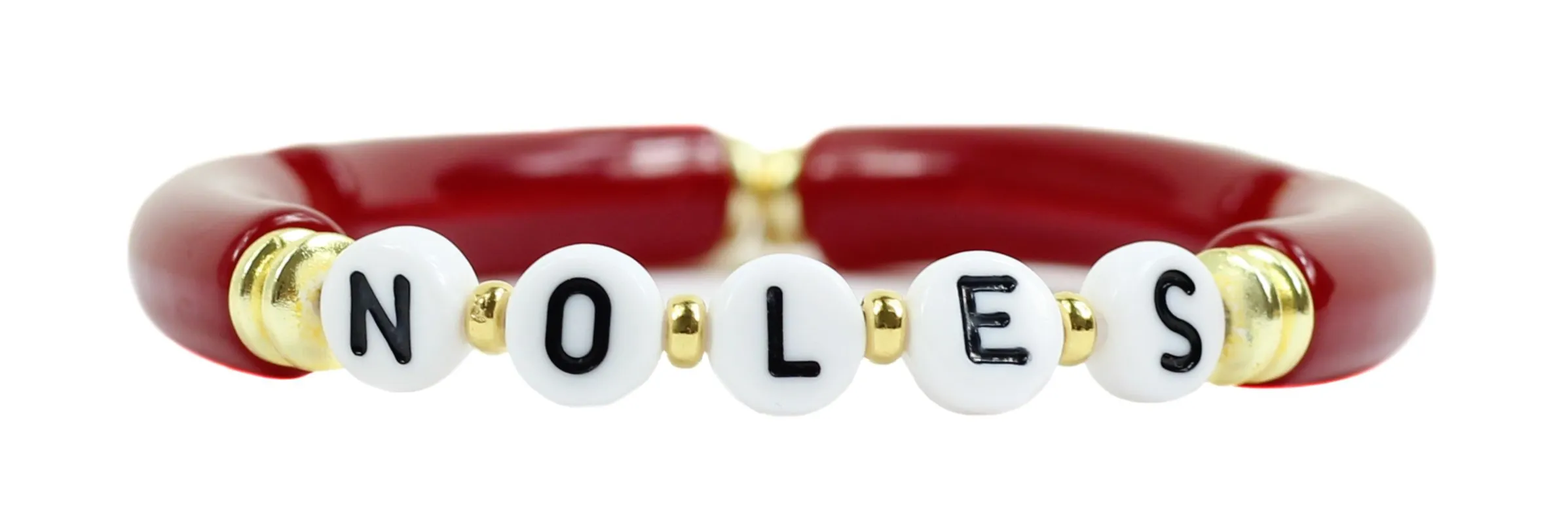 Noles Acrylic Stretch Bracelet sold by Bourbon and Bowties