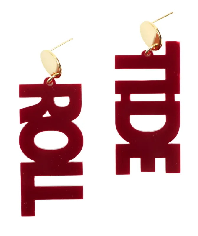 Roll Tide Acrylic Earring sold by Bourbon and Bowties