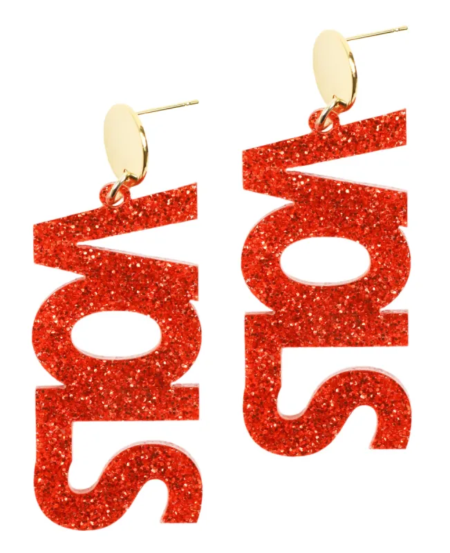 Vols Acrylic Earring made by Bourbon and Bowties