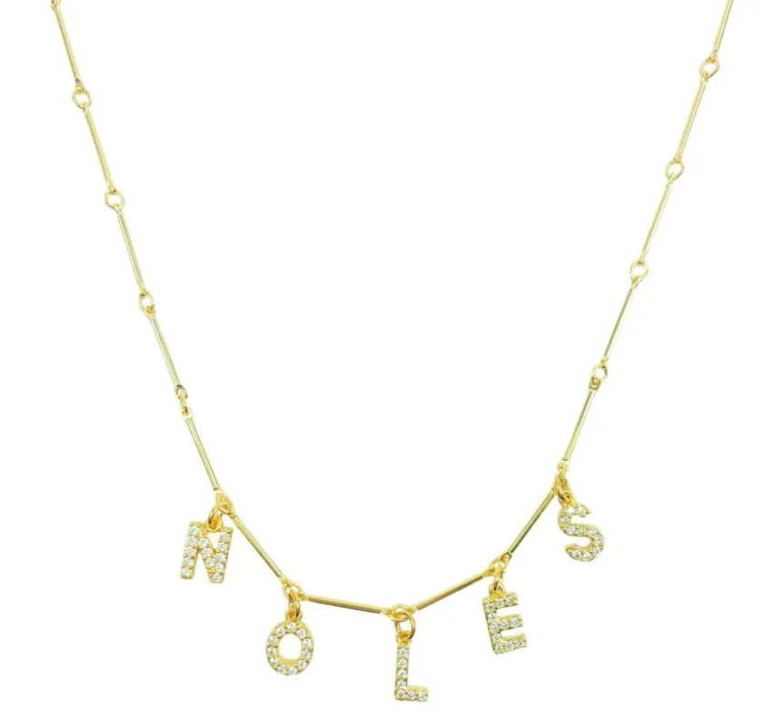 Noles Necklace - Rhinestone sold by Bourbon and Bowties