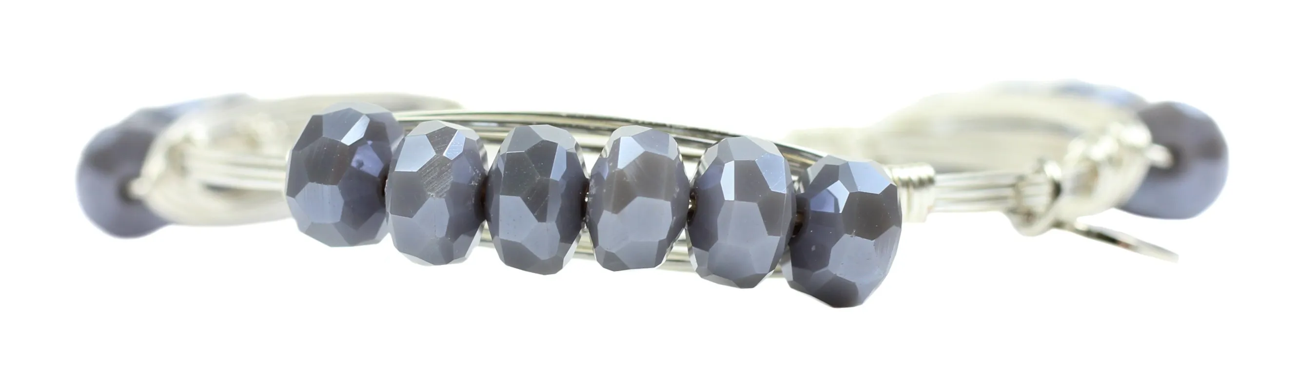 The Jamie Bangle Bracelet - Silver sold by Bourbon and Bowties