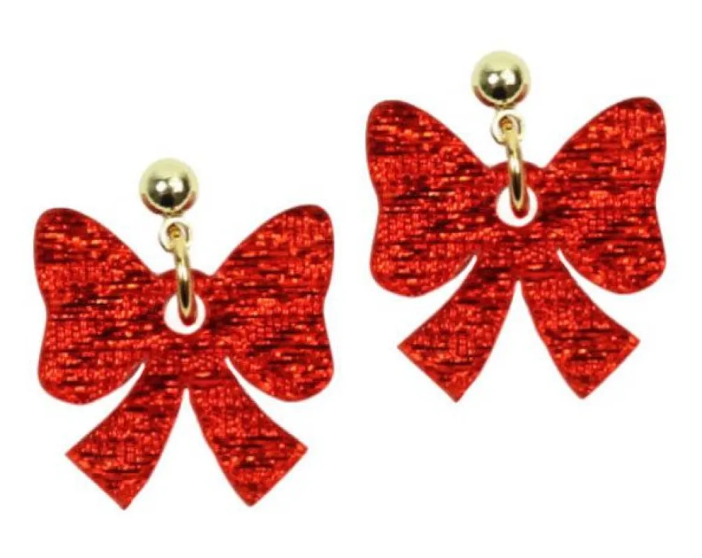 The Red Bow Earring sold by Bourbon and Bowties