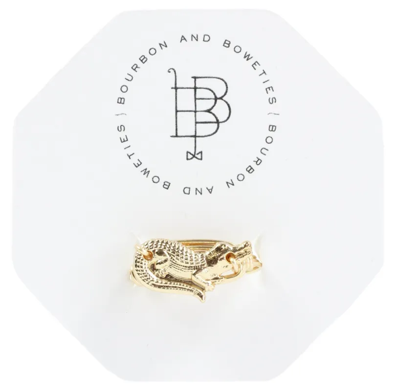 Gold Gator Ring sold by Bourbon and Bowties