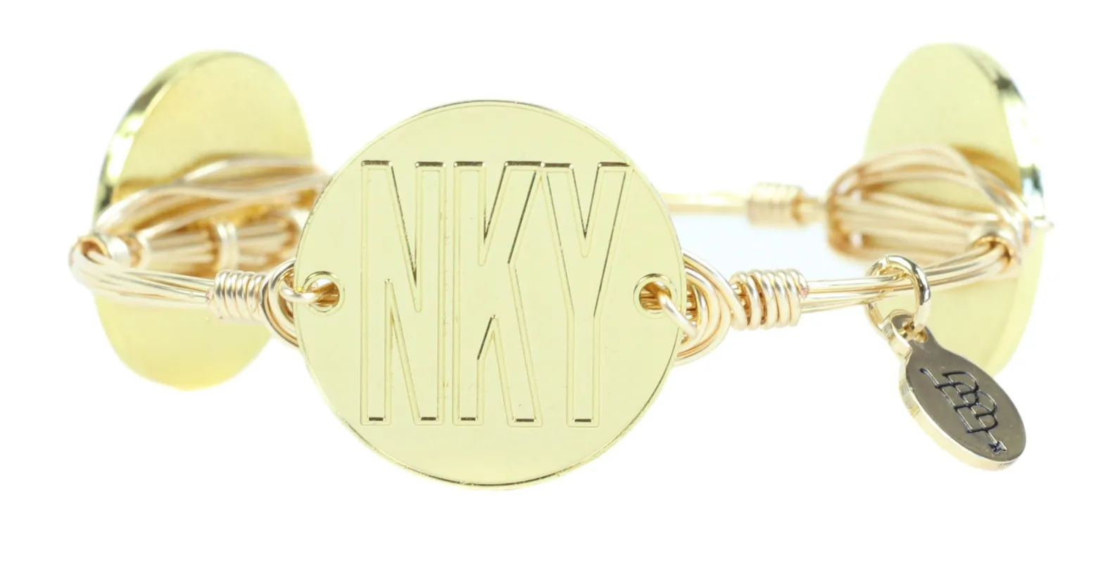Northern Kentucky Bangle Bracelet - Gold made by Bourbon and Bowties