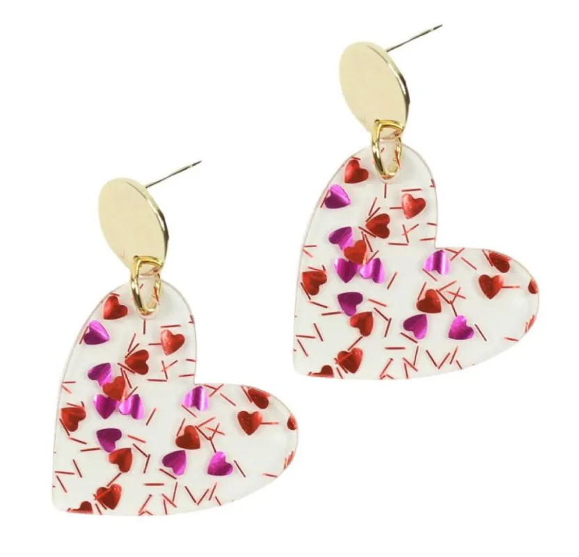Confetti Heart Earring sold by Bourbon and Bowties