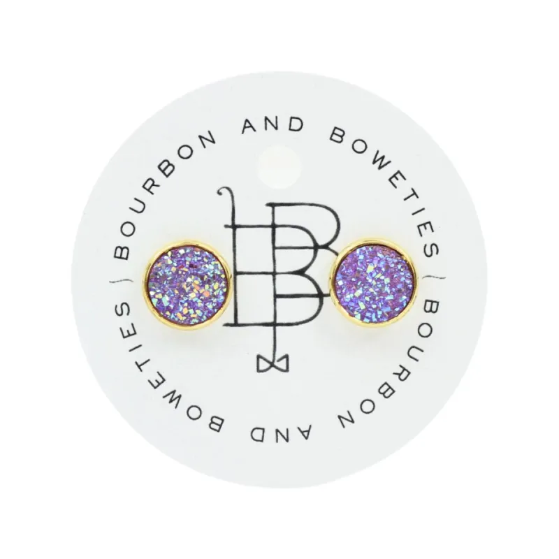 The Carli Stud Earring - Purple sold by Bourbon and Bowties