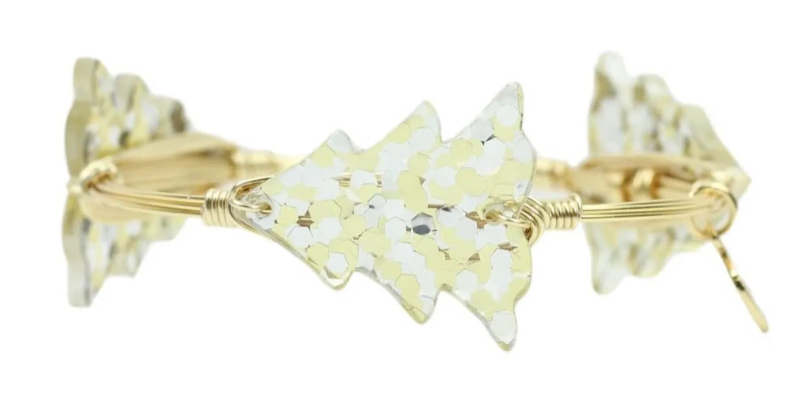 The Metallic Confetti Tree Bangle Bracelet made by Bourbon and Bowties