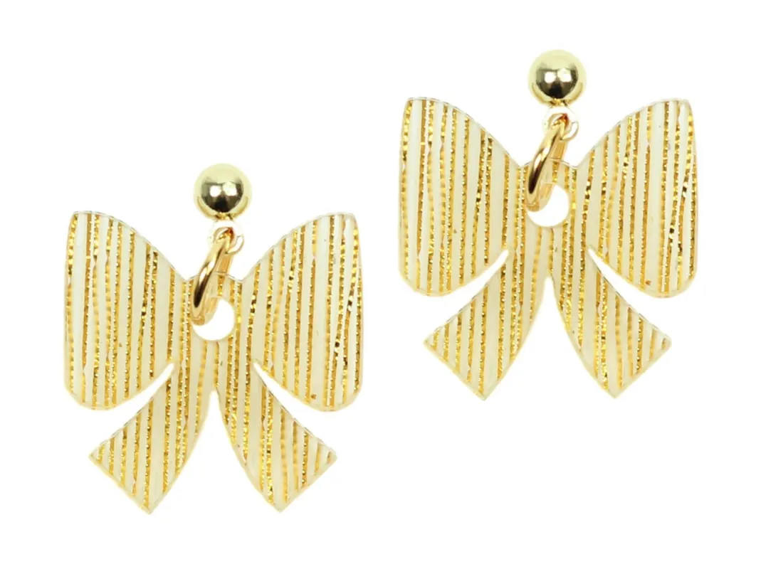 The Gold Bow Earring sold by Bourbon and Bowties