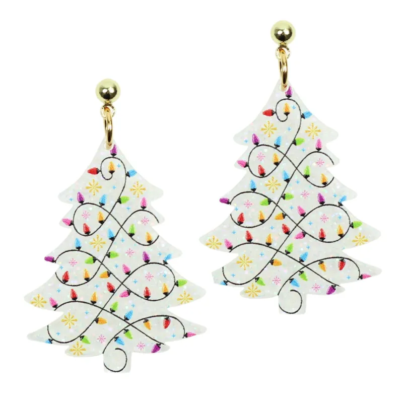 The Christmas Lights Tree Earring sold by Bourbon and Bowties