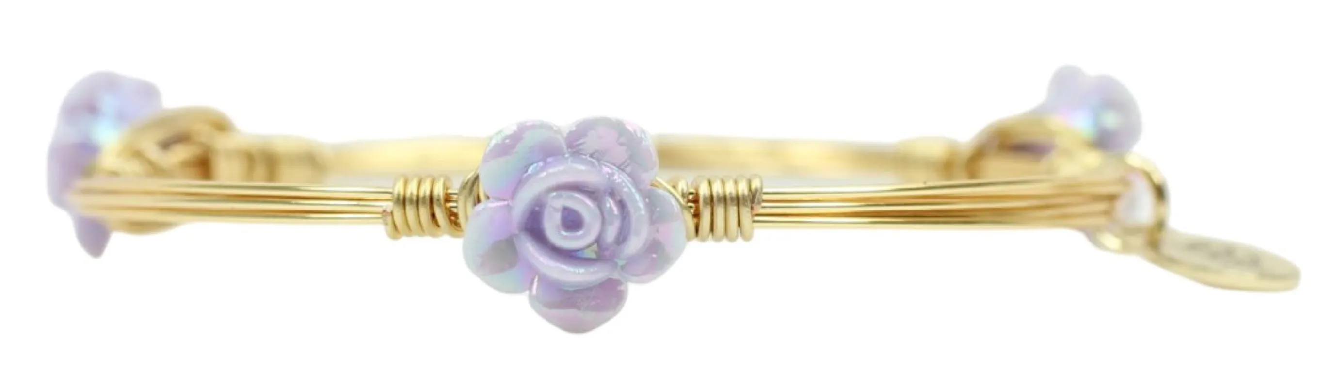 The Mini Rose Bangle Bracelet - Lavender sold by Bourbon and Bowties