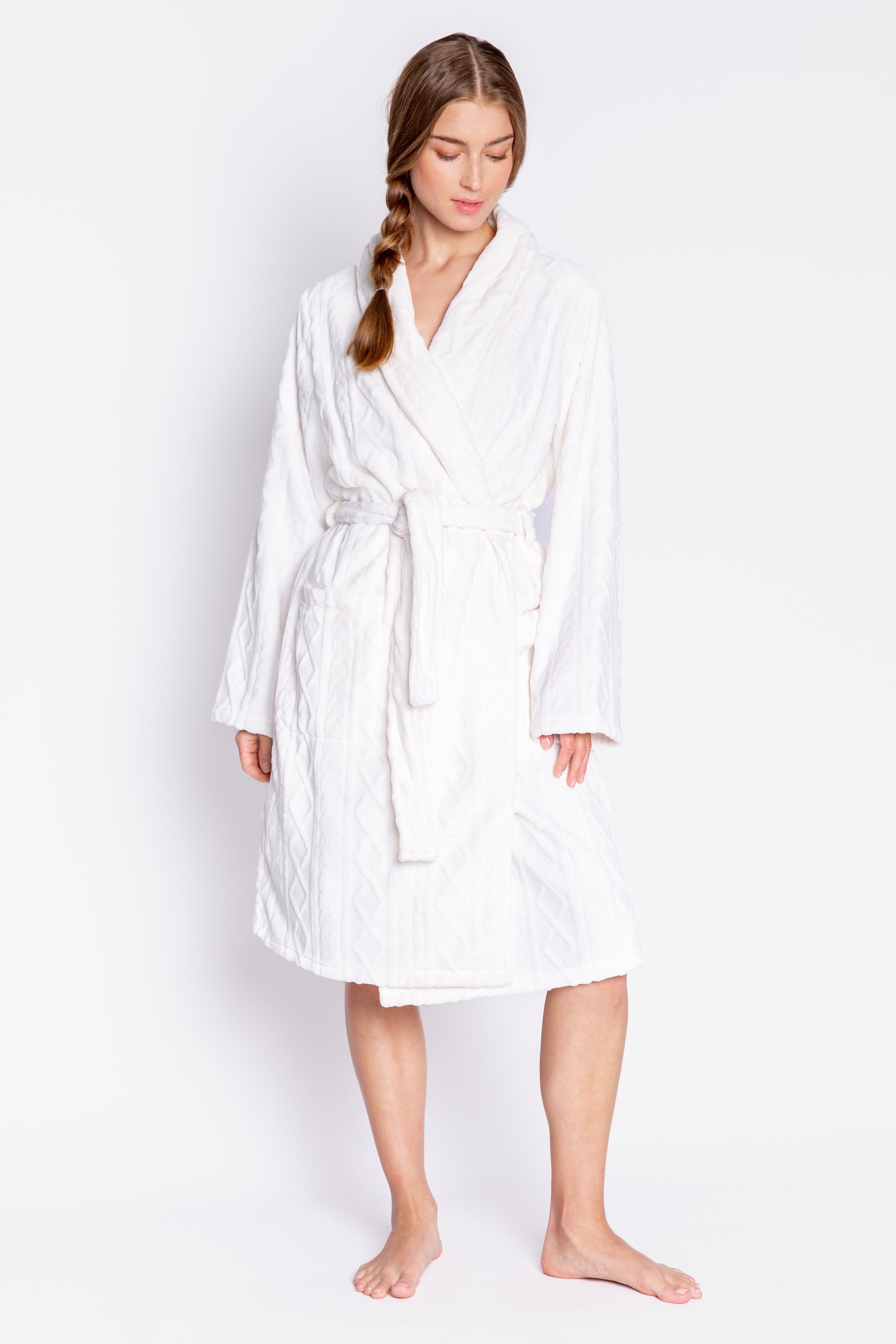 PJ Salvage Cable Knit Robe - Ivory sold by Boutique with Grace product image thumbnail 2