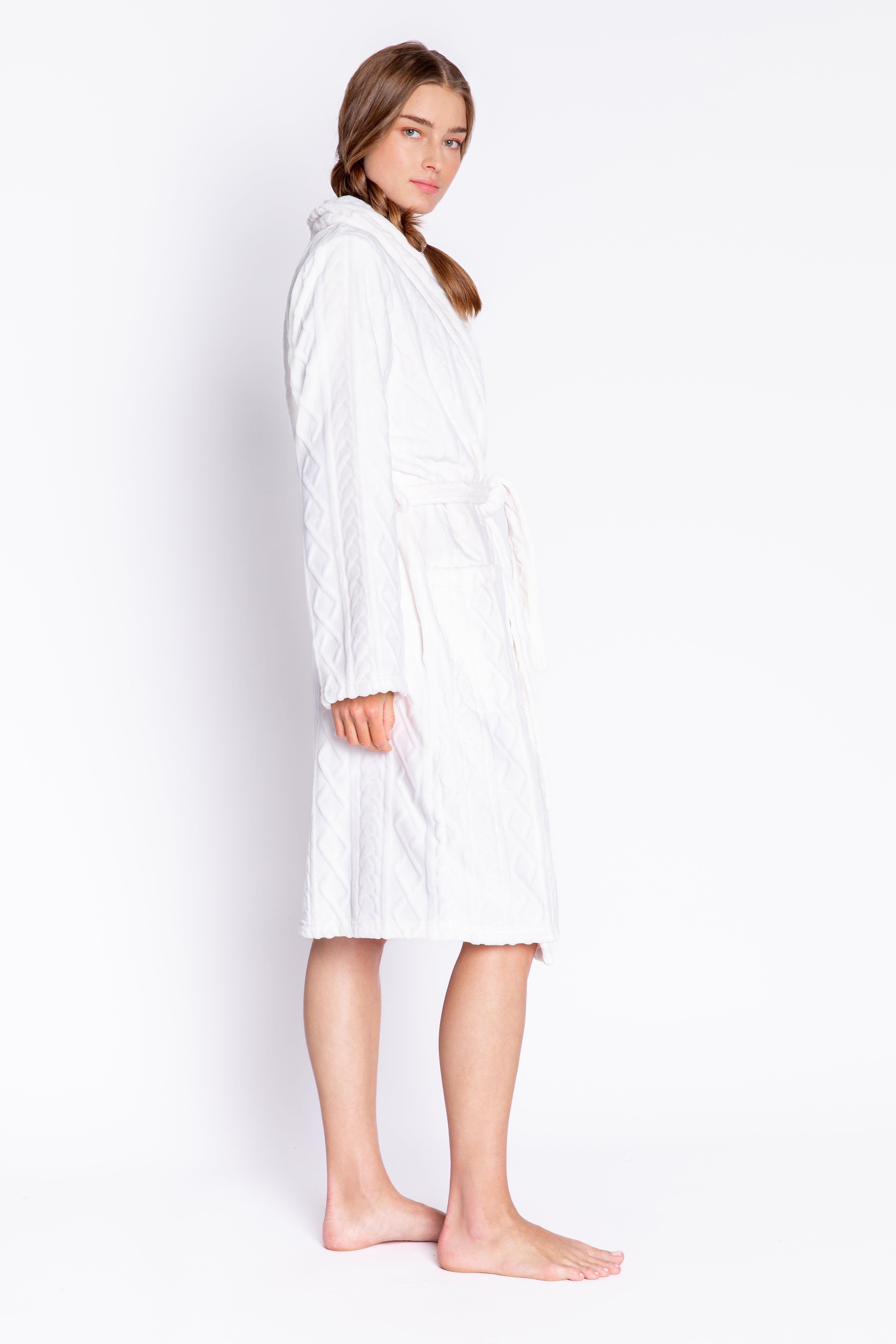PJ Salvage Cable Knit Robe - Ivory sold by Boutique with Grace product image thumbnail 3