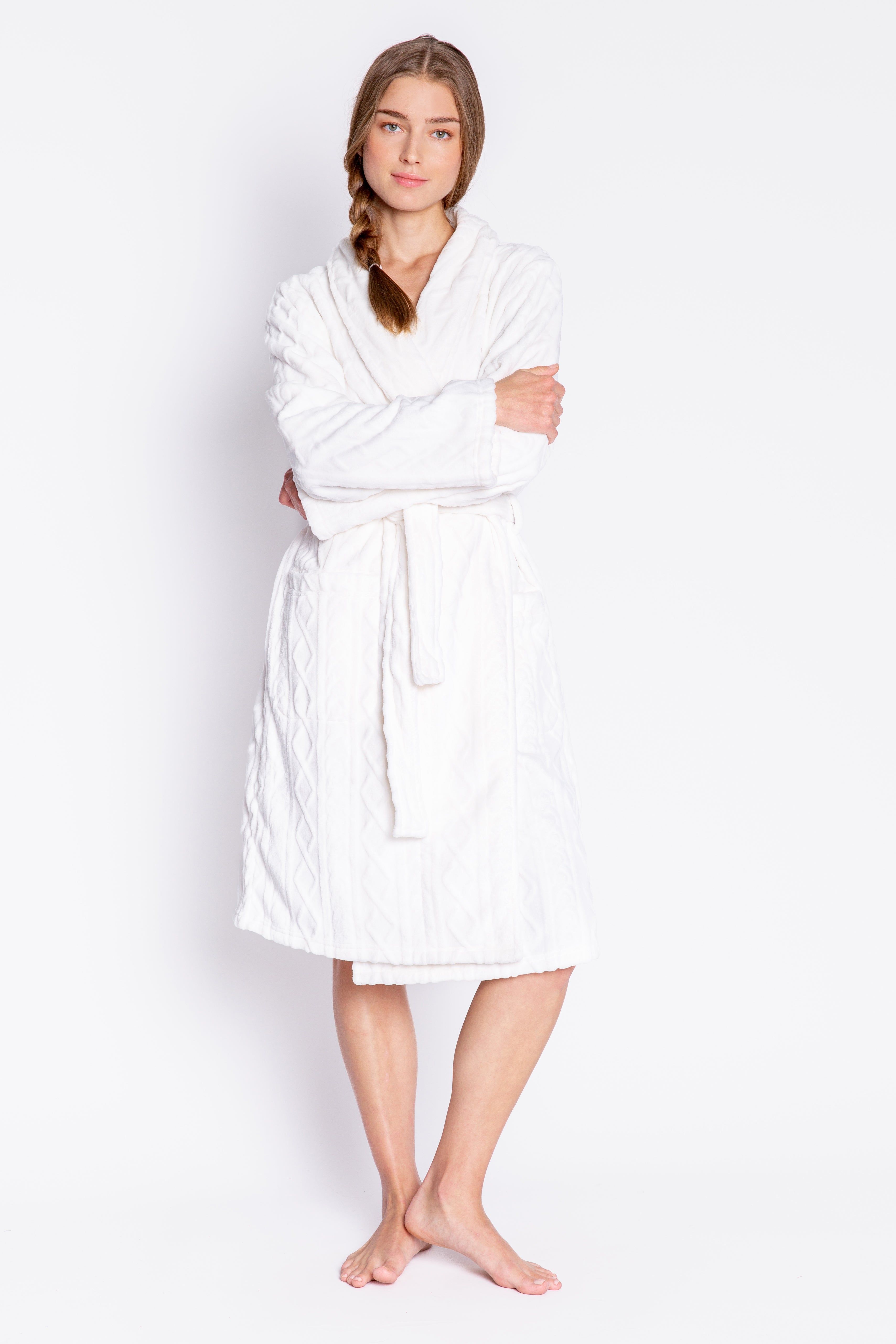 PJ Salvage Cable Knit Robe - Ivory sold by Boutique with Grace product image thumbnail 4