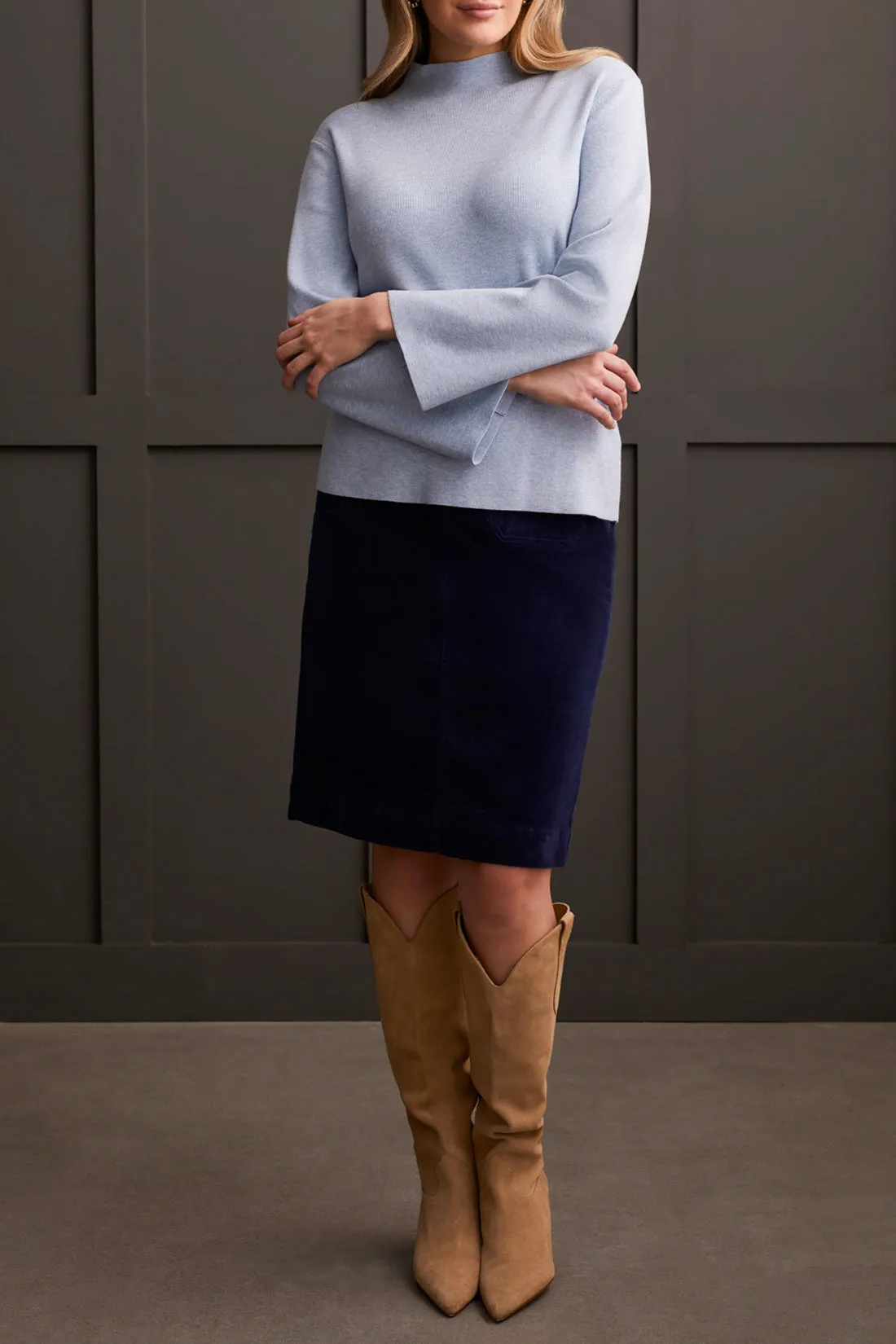 Tribal Magnolia Funnel Neck - Glacier sold by Boutique with Grace