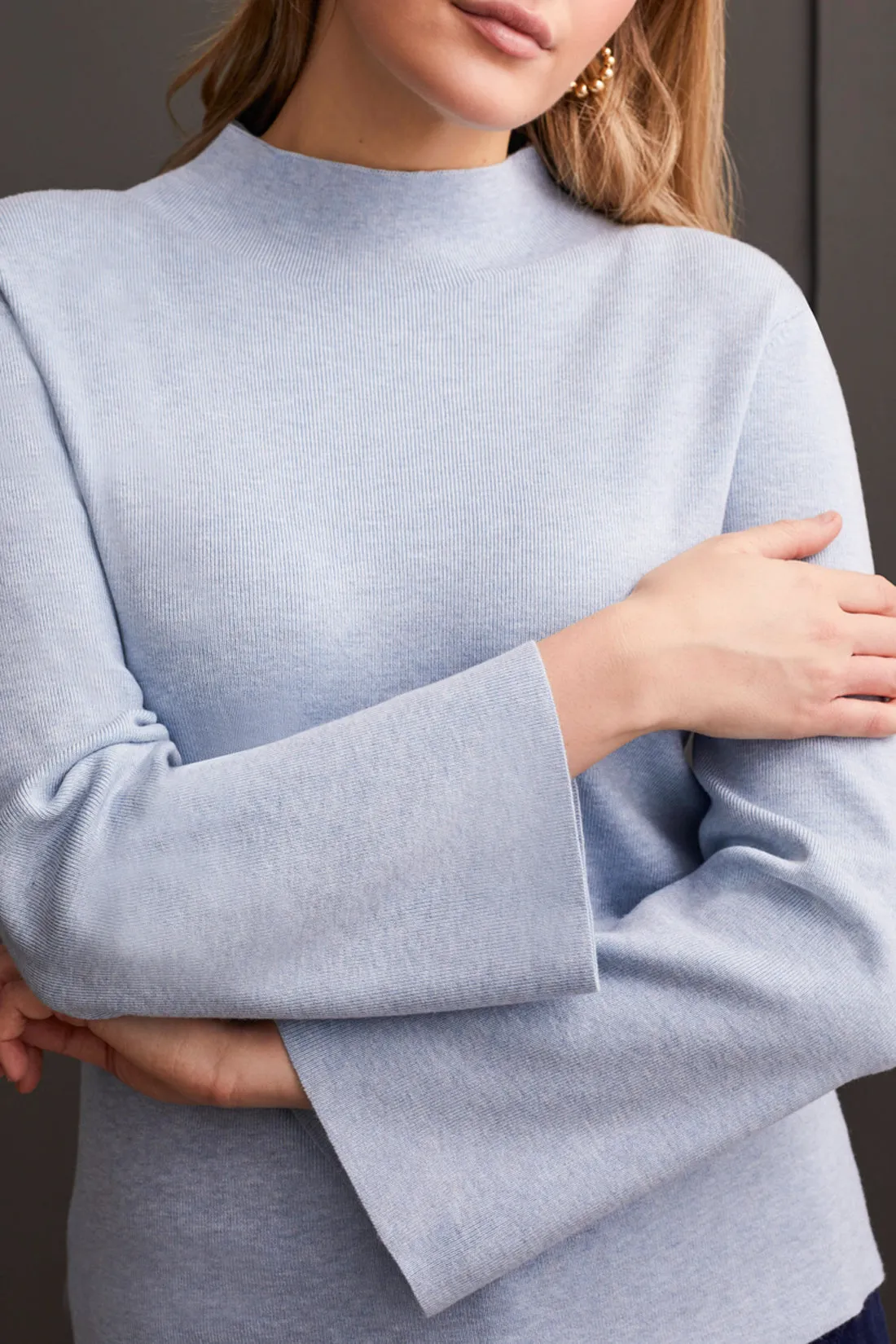 Tribal Magnolia Funnel Neck - Glacier sold by Boutique with Grace product image thumbnail 2