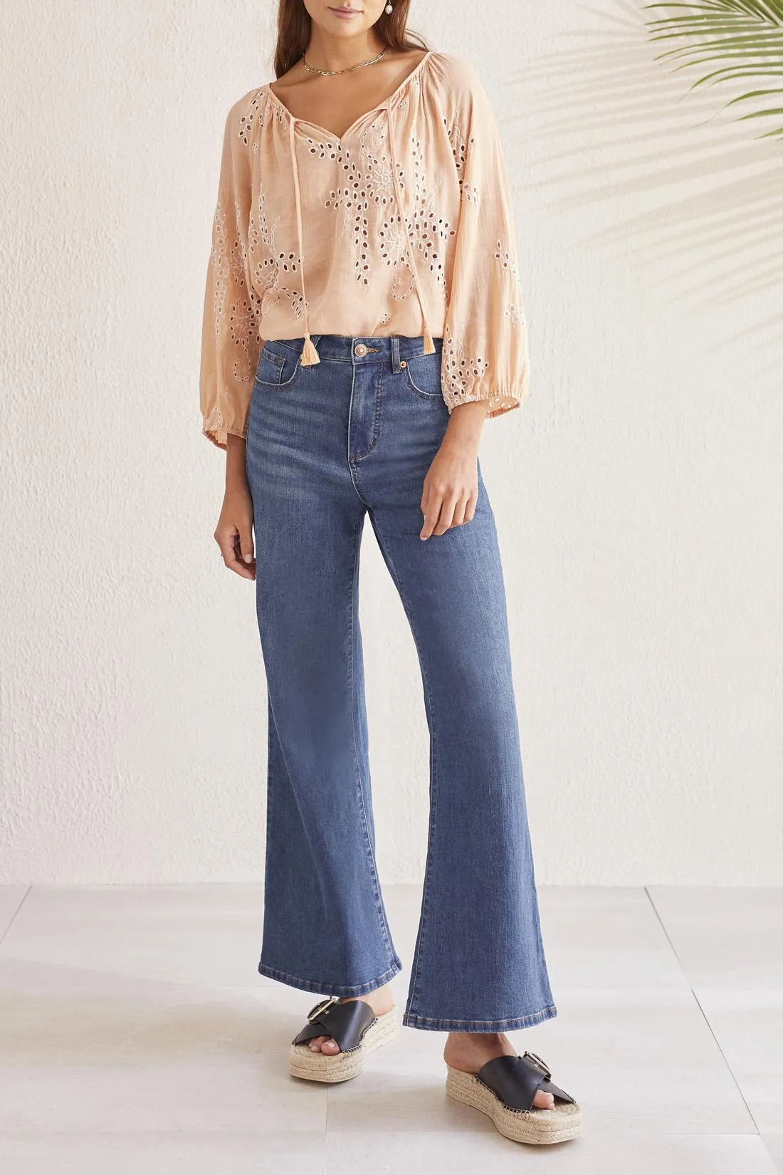 Tribal 3/4 Sleeve Blouse - Peach Sun sold by Boutique with Grace product image thumbnail 3