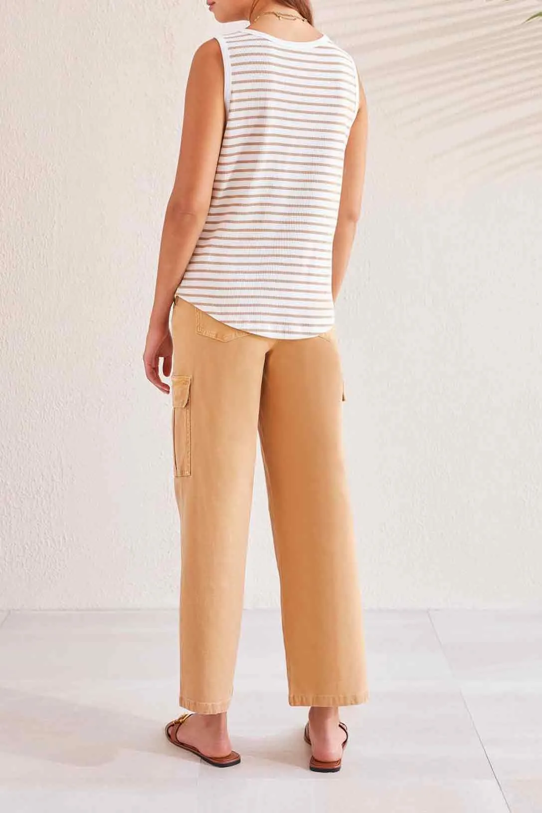 Tribal Henley Tank with Buttons - Caramel sold by Boutique with Grace product image thumbnail 4