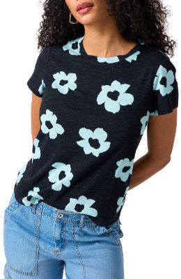 Sanctuary Perfect Tee - Aqua Flower Pop sold by Boutique with Grace