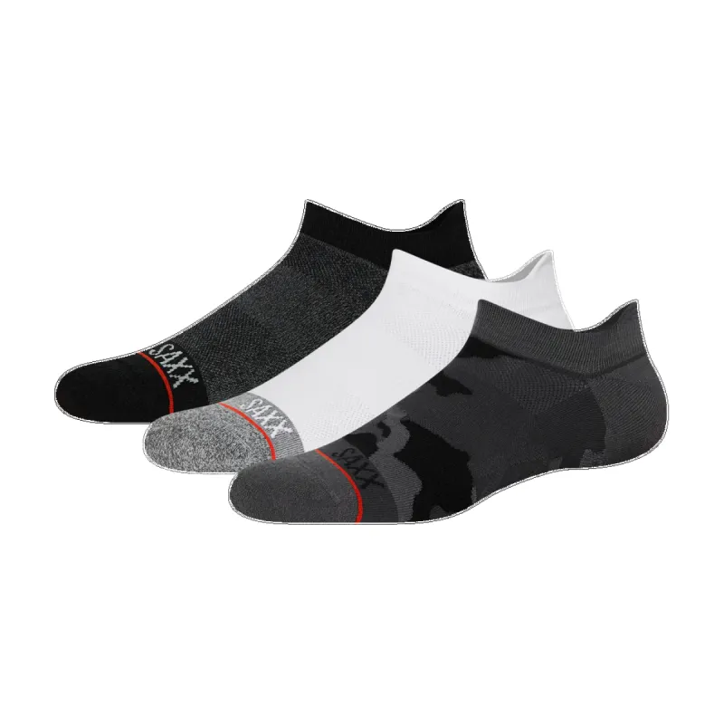Saxx Whole Package Ankle Sock 3 Pack - Super Camo/White/Black sold by Boutique with Grace