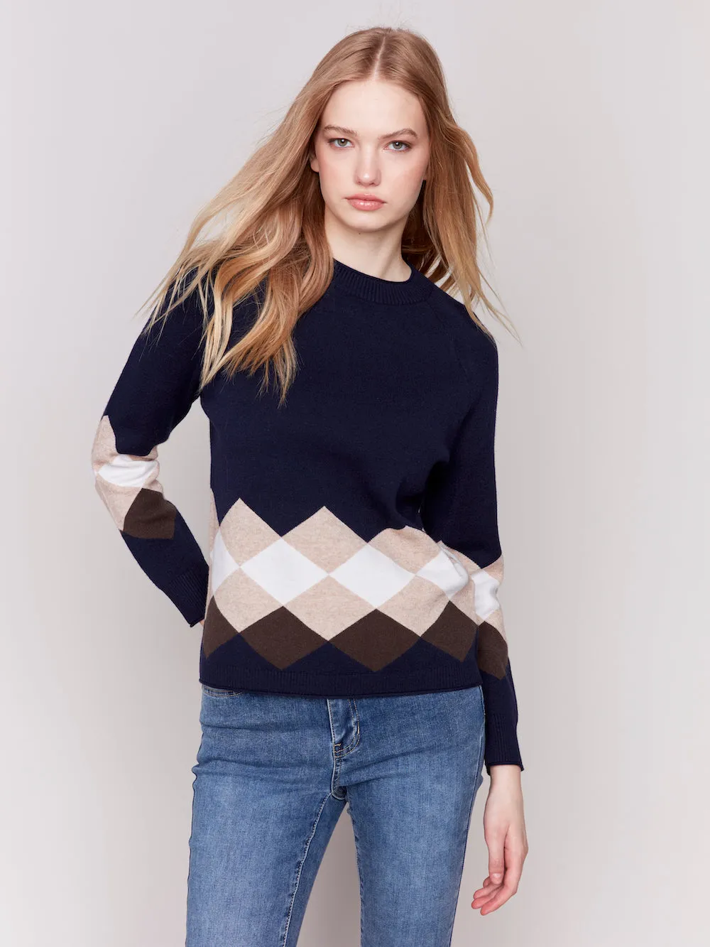 Charlie B Apres Ski Sweater - Navy sold by Boutique with Grace