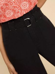 White Stuff Teakie Tencel Linen Trouser - Black sold by Boutique with Grace