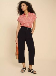 White Stuff Teakie Tencel Linen Trouser - Black sold by Boutique with Grace