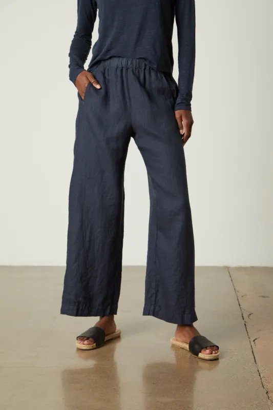 Velvet Lola Linen Pant - Shadow sold by Boutique with Grace