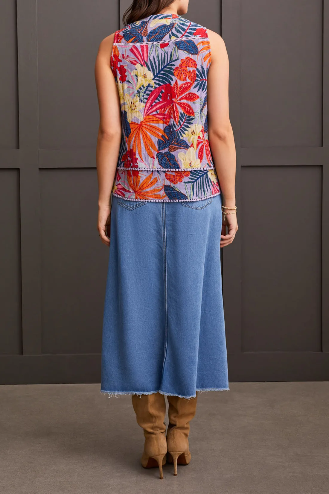 Tribal Riya Beaded Blouse - Lilac Breeze sold by Boutique with Grace product image thumbnail 2