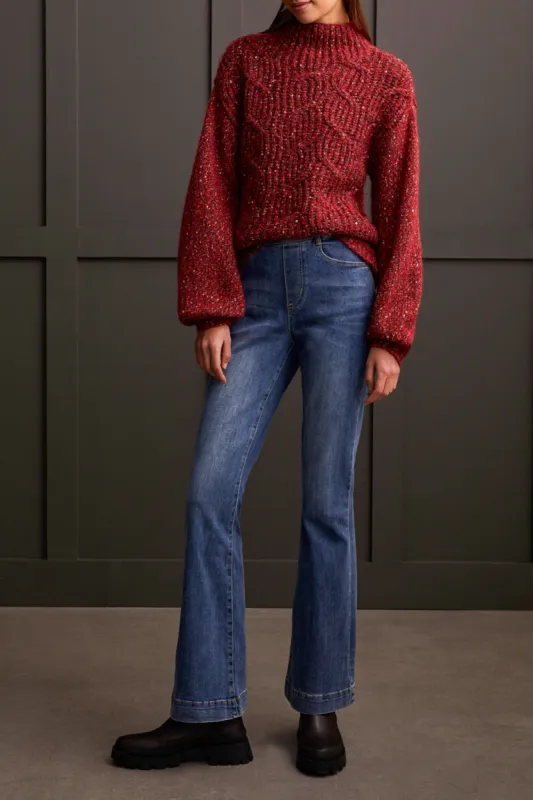 Tribal Eliza Oversized Funnel Neck - Scarlet sold by Boutique with Grace