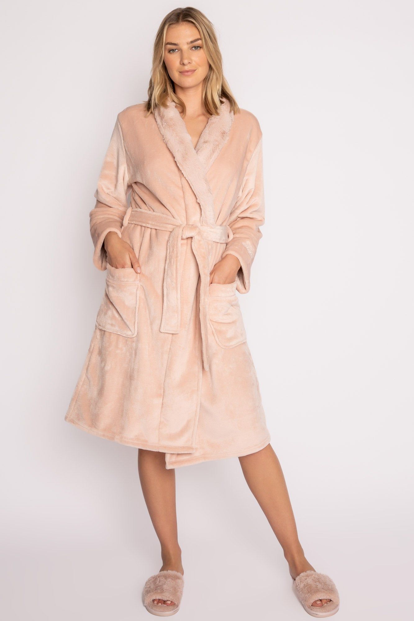PJ Salvage Luxe Plush Robe - Blush sold by Boutique with Grace product image thumbnail 5