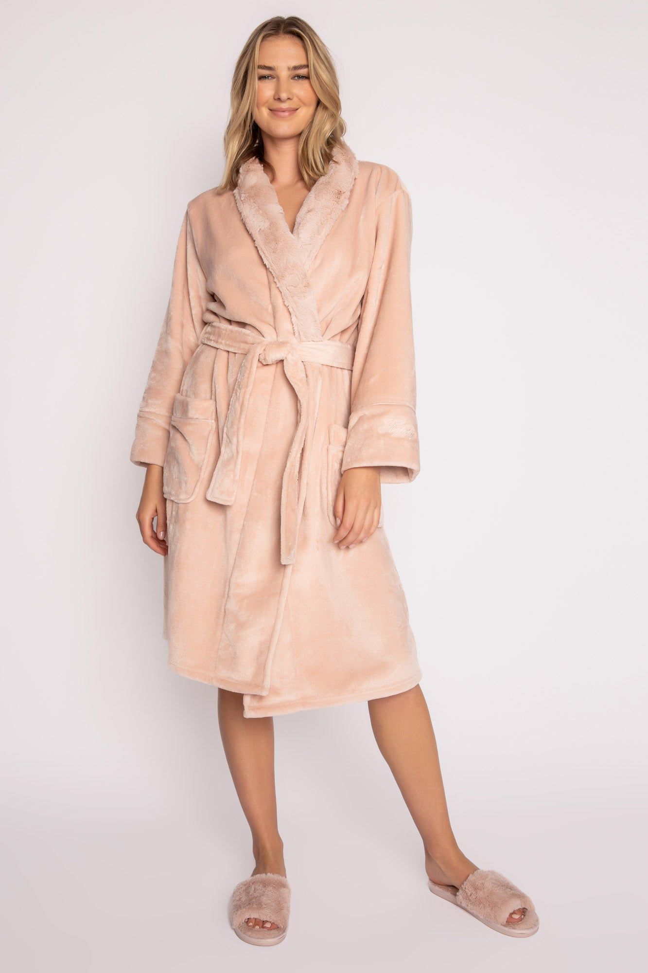 PJ Salvage Luxe Plush Robe - Blush sold by Boutique with Grace