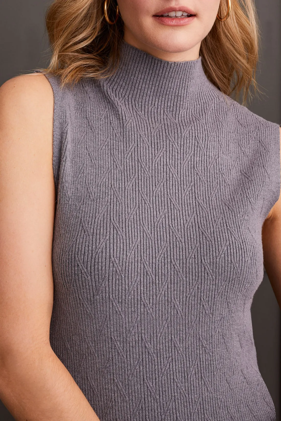 Tribal Emmaline Mock-Neck Top - Charcoal sold by Boutique with Grace product image thumbnail 2