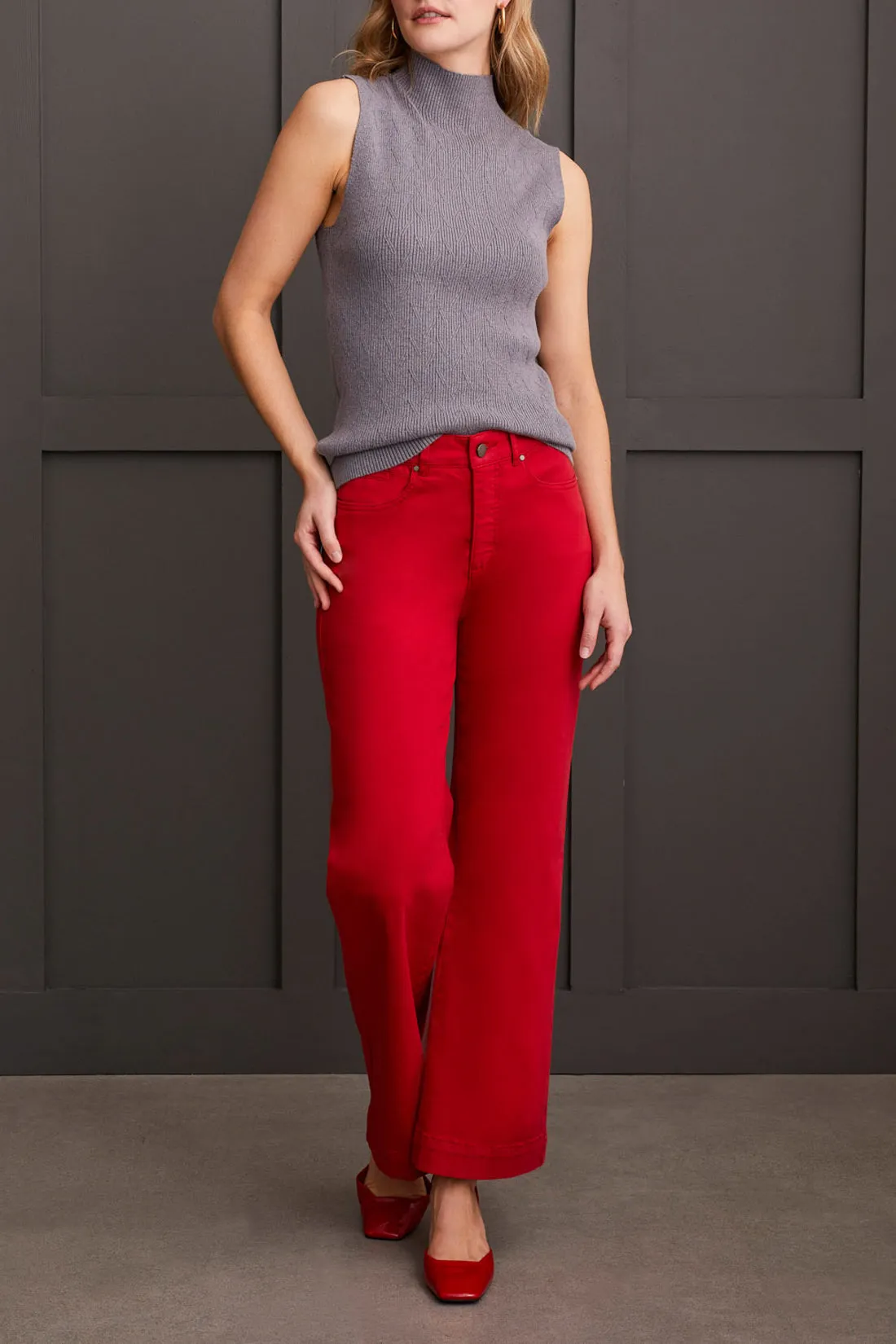 Tribal Emmaline Mock-Neck Top - Charcoal sold by Boutique with Grace