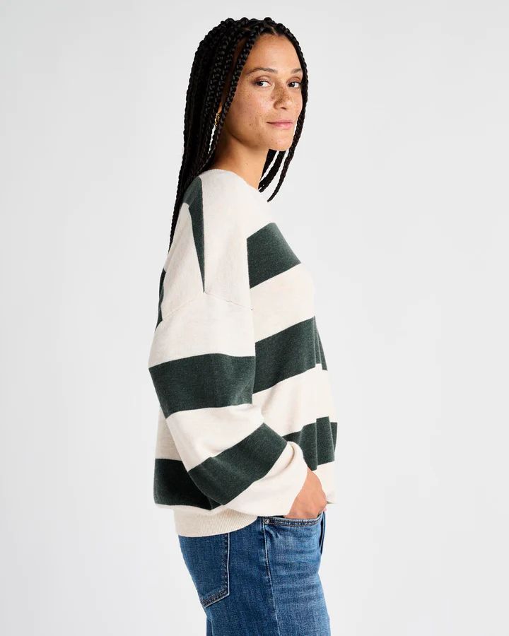 Splendid Ivy Stripe Sweater - Balsam Stripe sold by Boutique with Grace product image thumbnail 4
