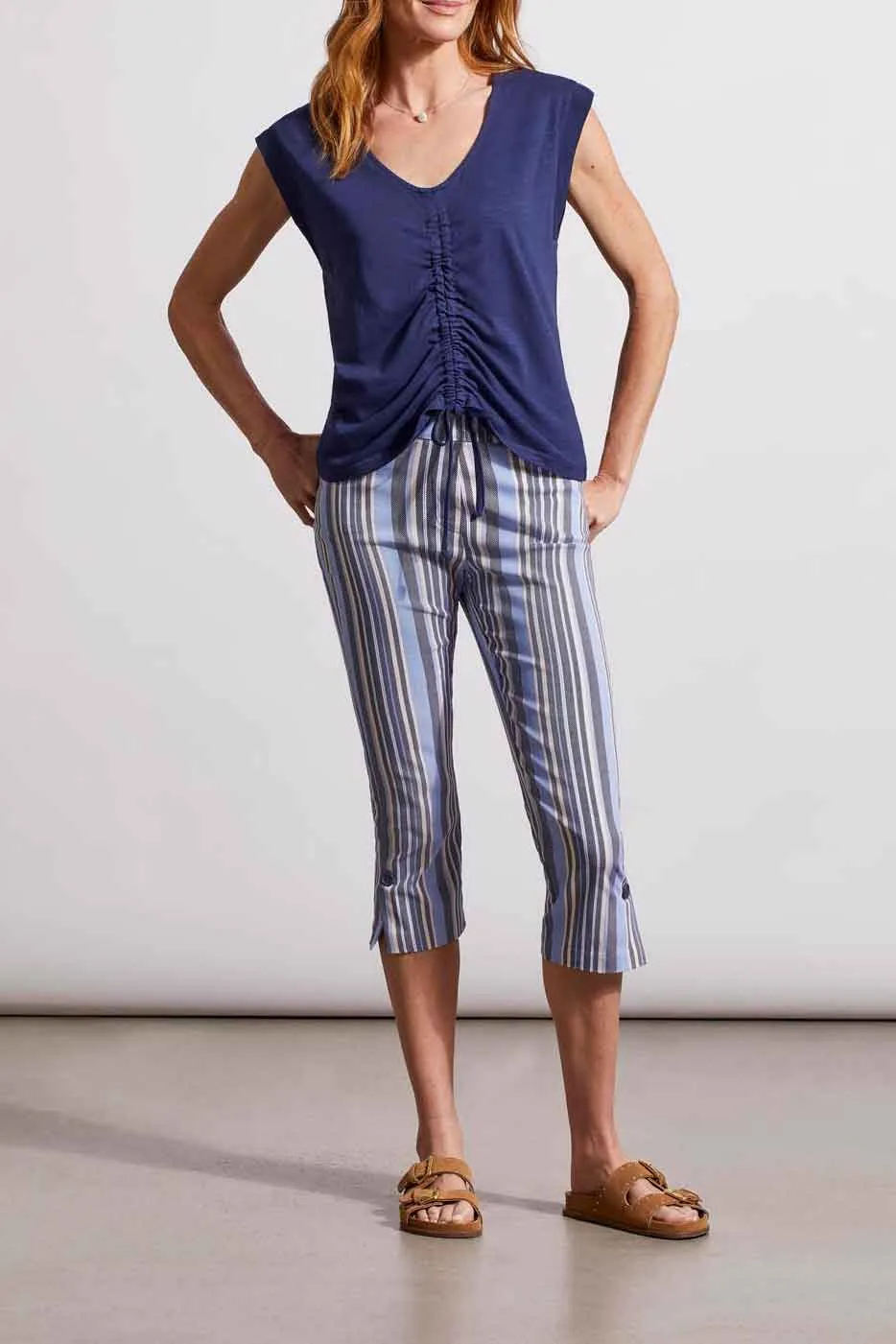 Tribal Rachel Ruched Top - Jet Blue sold by Boutique with Grace product image thumbnail 2