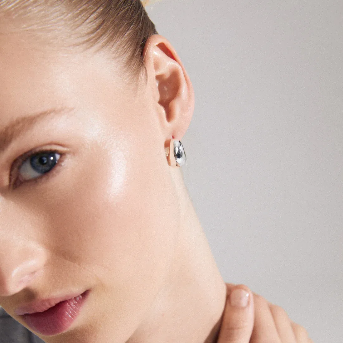 Pilgrim Light Recycled Chunky Earrings - Silver sold by Boutique with Grace product image thumbnail 3