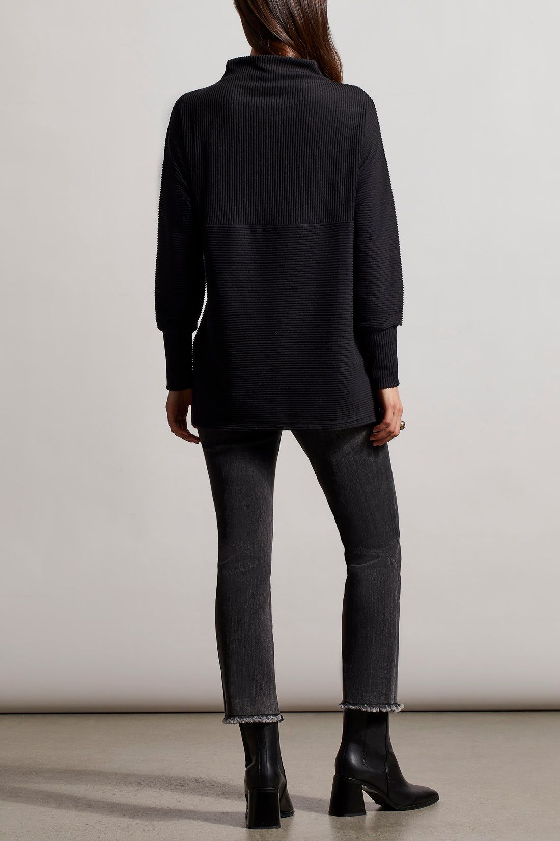 Tribal Side Slit Funnel Neck Tunic - Black sold by Boutique with Grace product image thumbnail 3