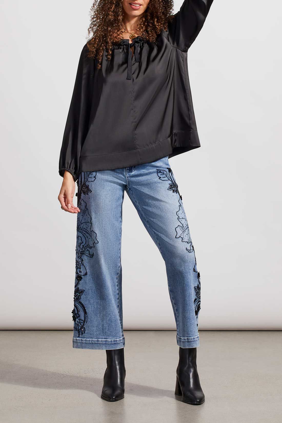 Tribal Flowy Blouse - Black sold by Boutique with Grace