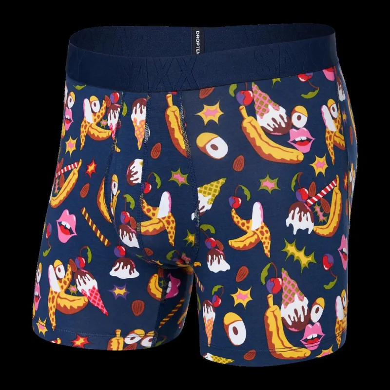 Saxx DropTemp Boxer Brief -  Banana Split - Navy sold by Boutique with Grace