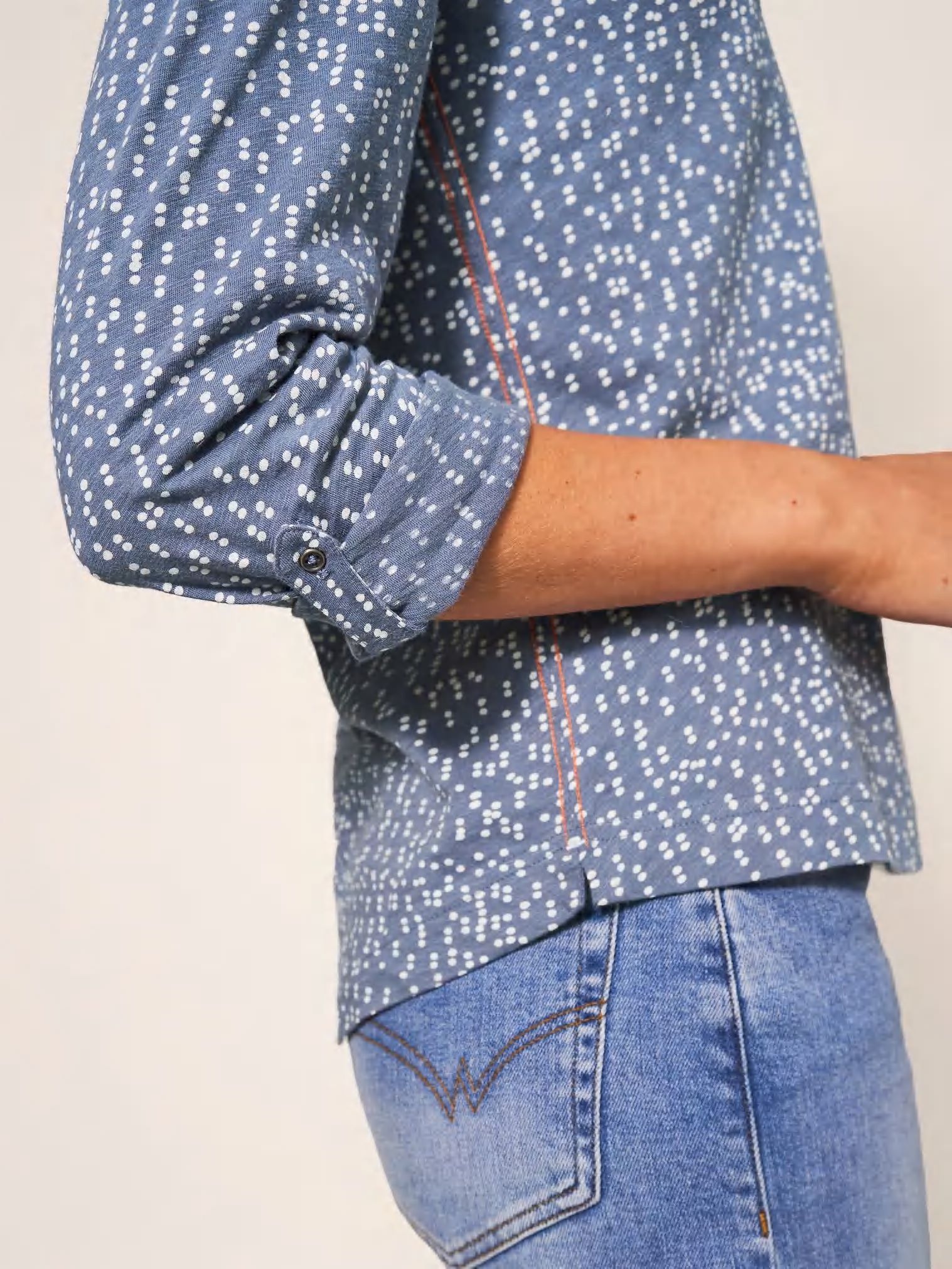 White Stuff Annie Jersey Shirt - Grey Print sold by Boutique with Grace product image thumbnail 3