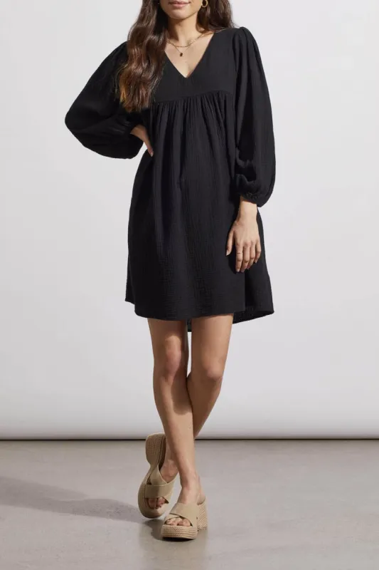 Tribal Anna Puff Sleeve Dress - Black sold by Boutique with Grace