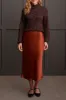 Tribal Rylie Pull-On Midi Skirt - Marsala sold by Boutique with Grace