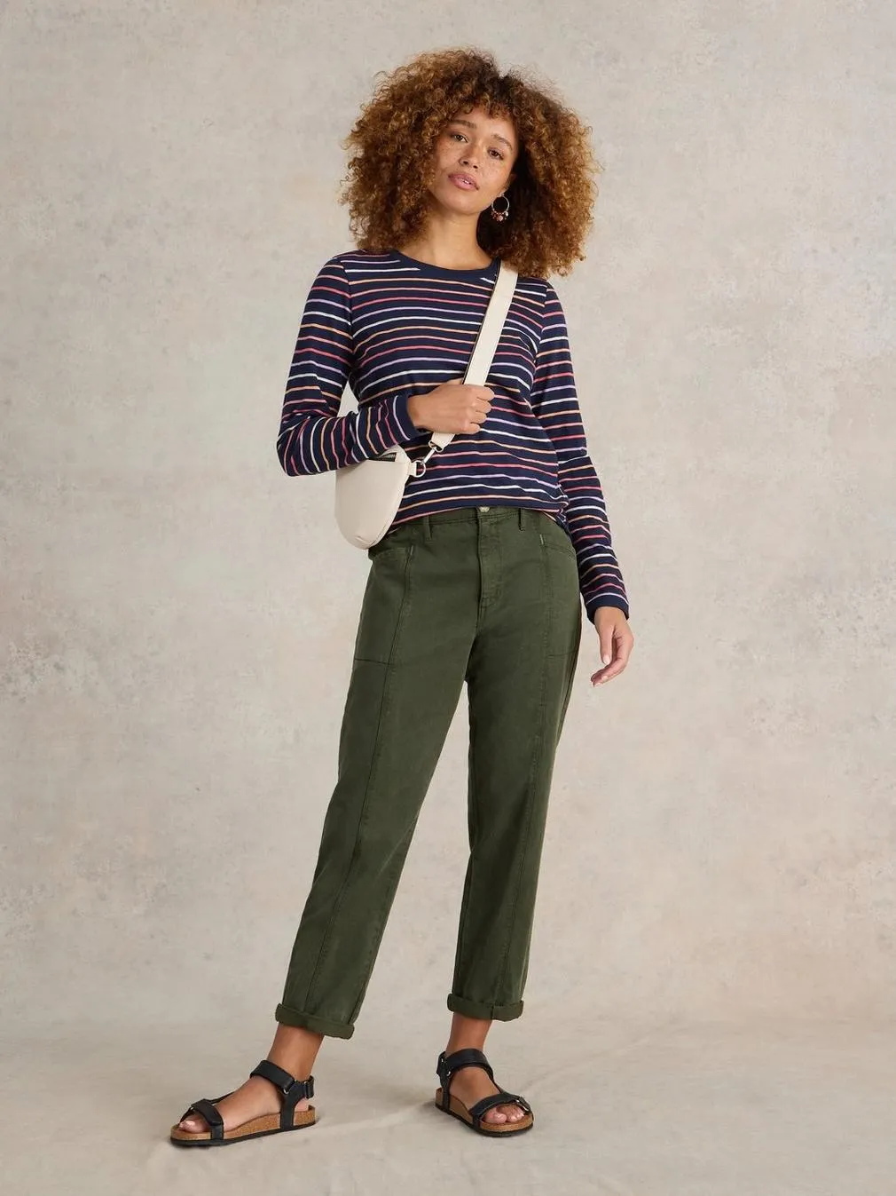 White Stuff Clara Striped Tee - Navy Multi sold by Boutique with Grace