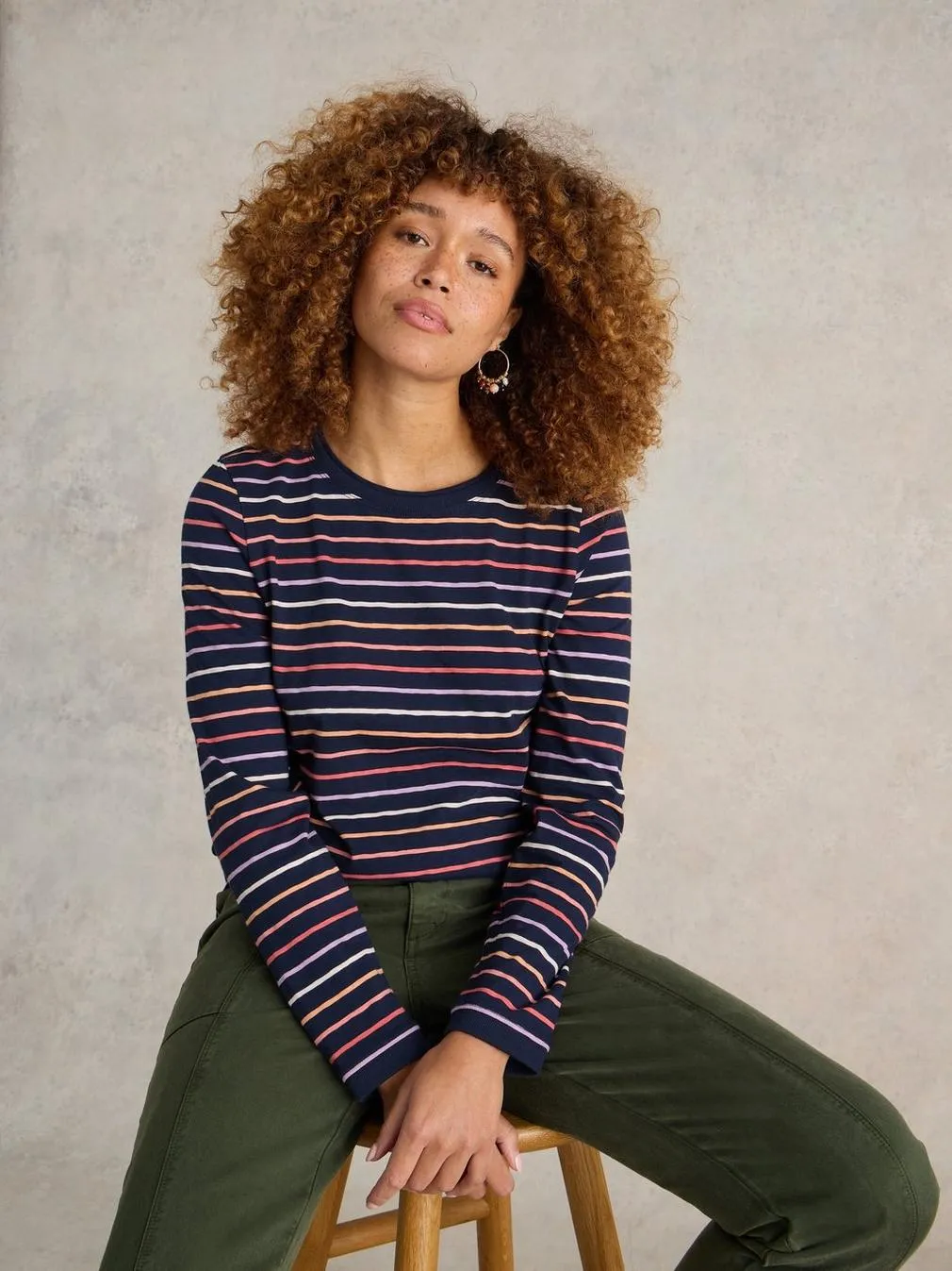 White Stuff Clara Striped Tee - Navy Multi sold by Boutique with Grace product image thumbnail 2