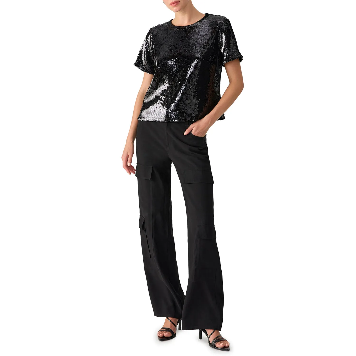 Sanctuary Perfect Sequin Tee - Black sold by Boutique with Grace