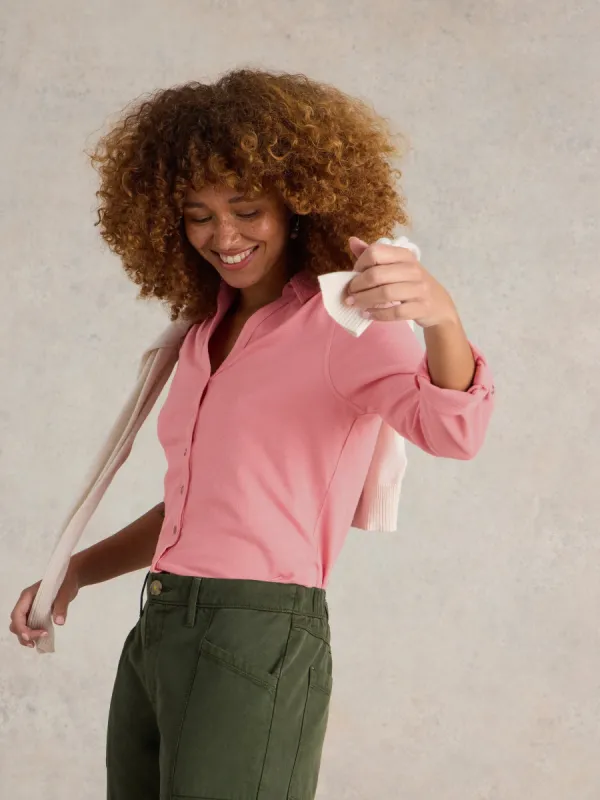 White Stuff Annie Textured Shirt - Pink sold by Boutique with Grace