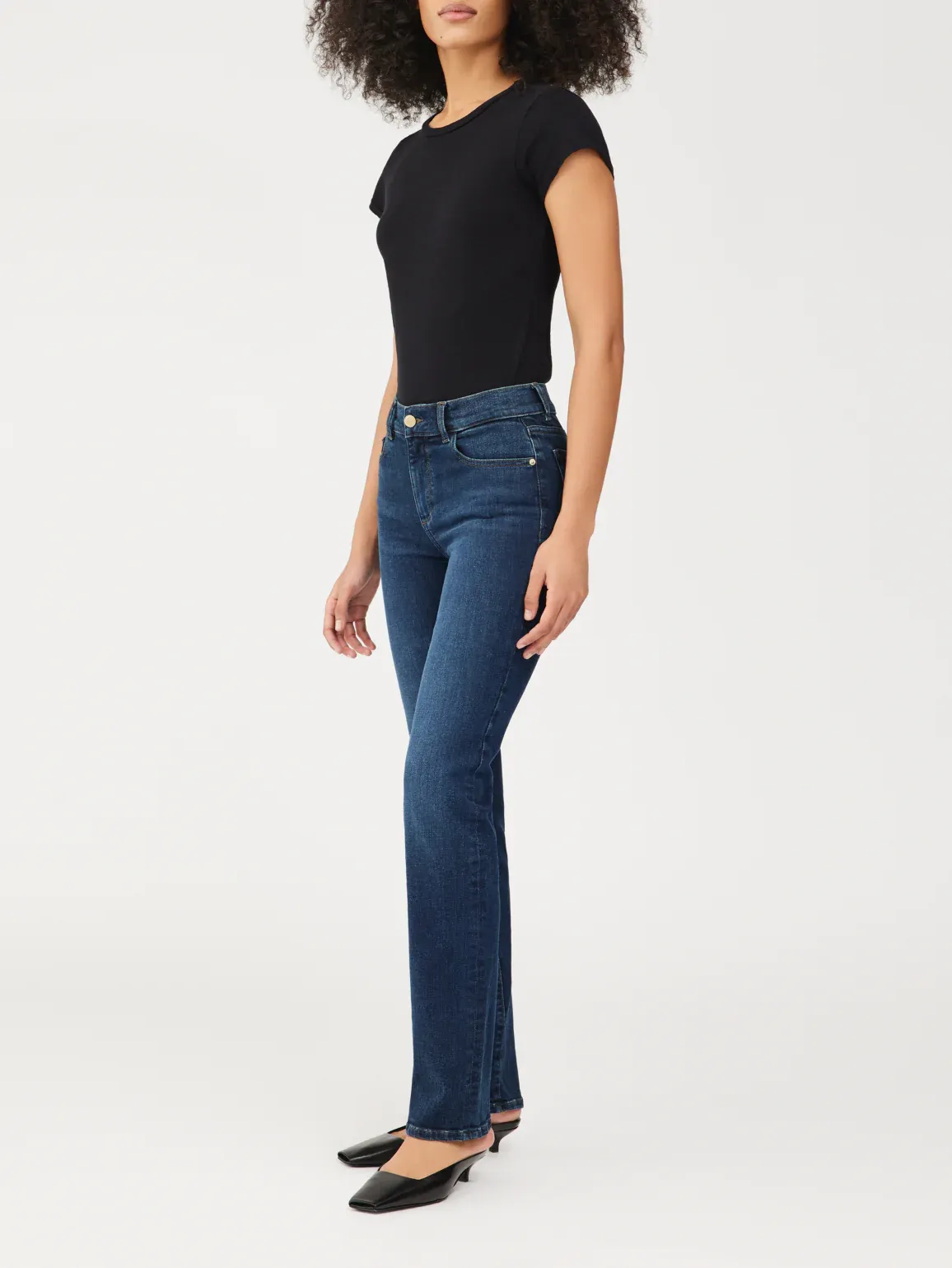 DL1961 Mara Straight Mid Rise 31" - India Ink sold by Boutique with Grace product image thumbnail 2