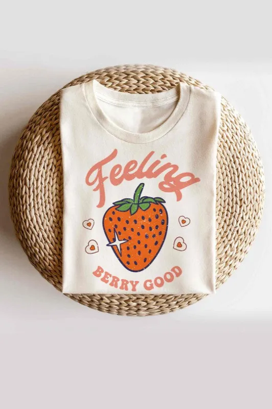 WKNDER Feelin’ Berry Good Graphic Tee - Ivory sold by Boutique with Grace
